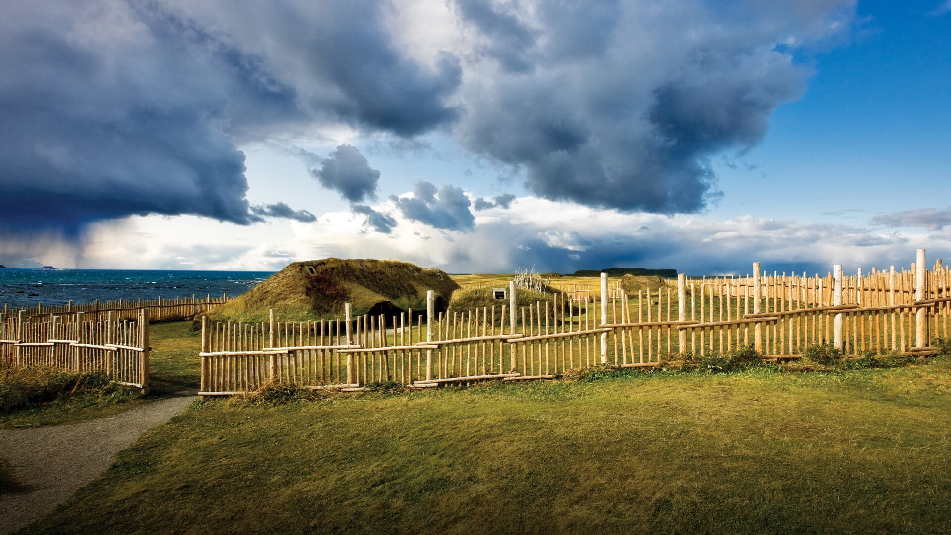 The ancient Viking settlement at L’Anse aux Meadows National Historic Site.