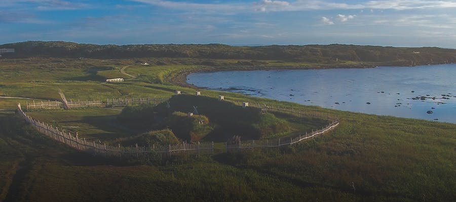 The ancient Viking settlement at L’anse aux Meadows National Historic Site.